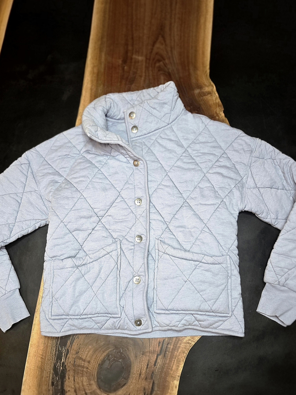 Wild Fable Light Blue Quilted Puffer Jacket for Women